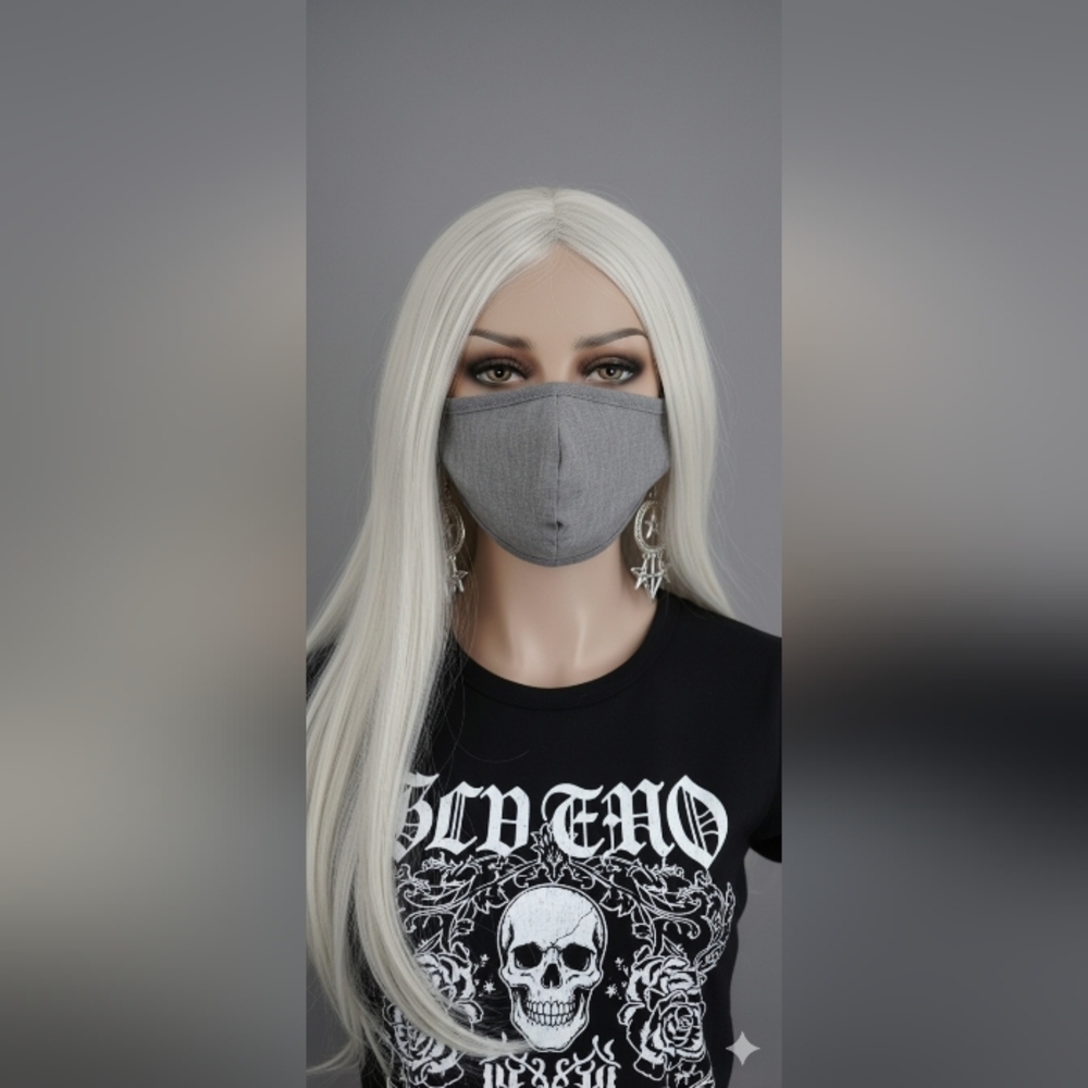 Perry Ellis Gray Grey Unisex Face Mask with Opening